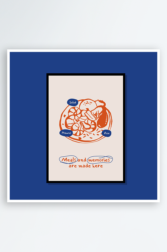 创意矢量食物装饰画-众图网