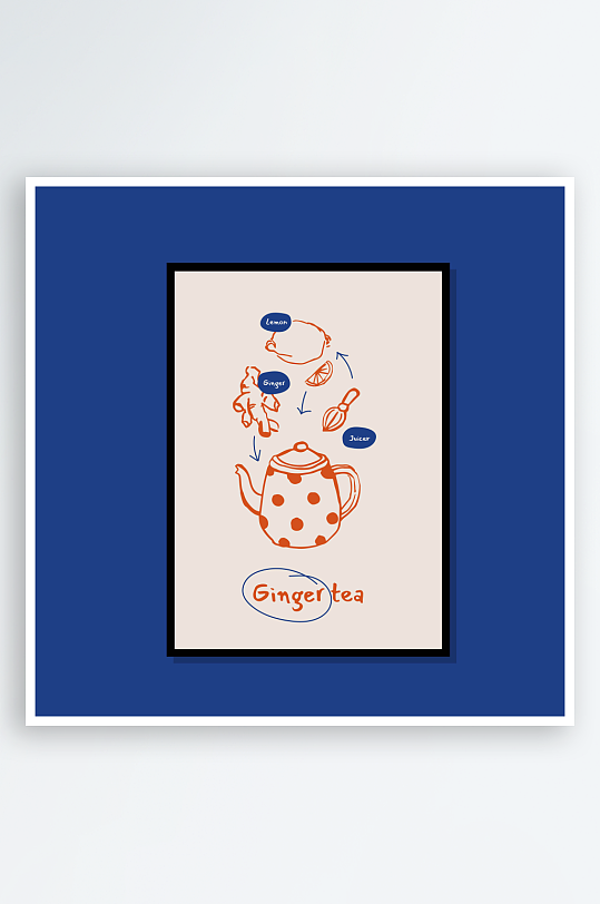 创意矢量食物装饰画-众图网