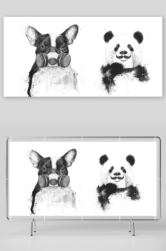 创意高清动物装饰画-众图网