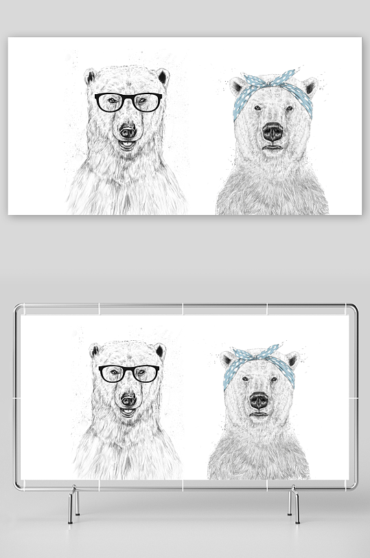 创意高清动物装饰画-众图网