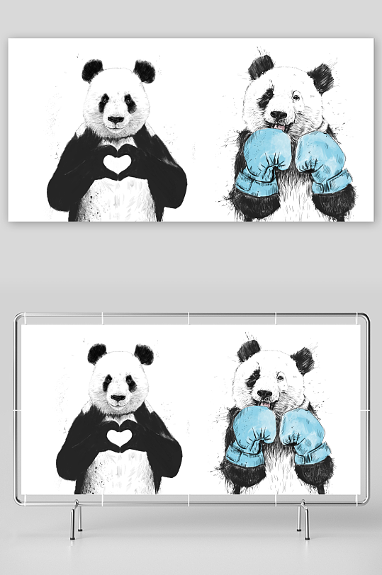 创意高清动物装饰画-众图网