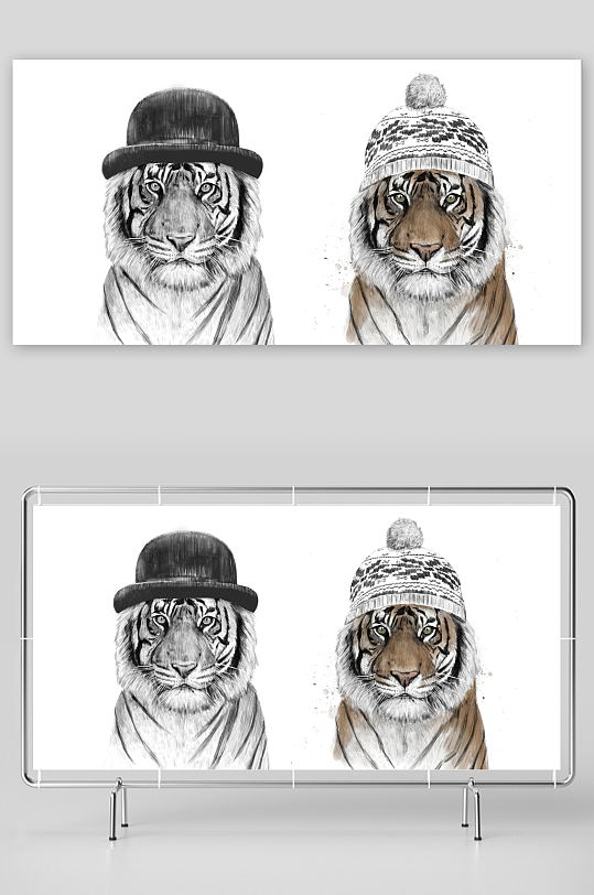 创意高清动物装饰画-众图网