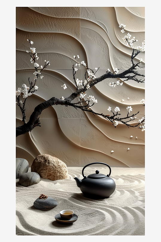 典雅茶壶茶艺场景-众图网