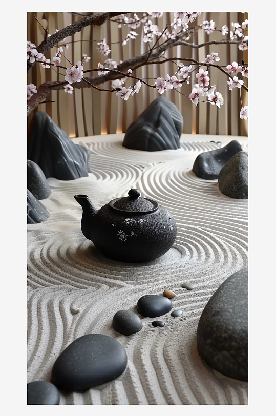 典雅茶壶茶艺场景-众图网