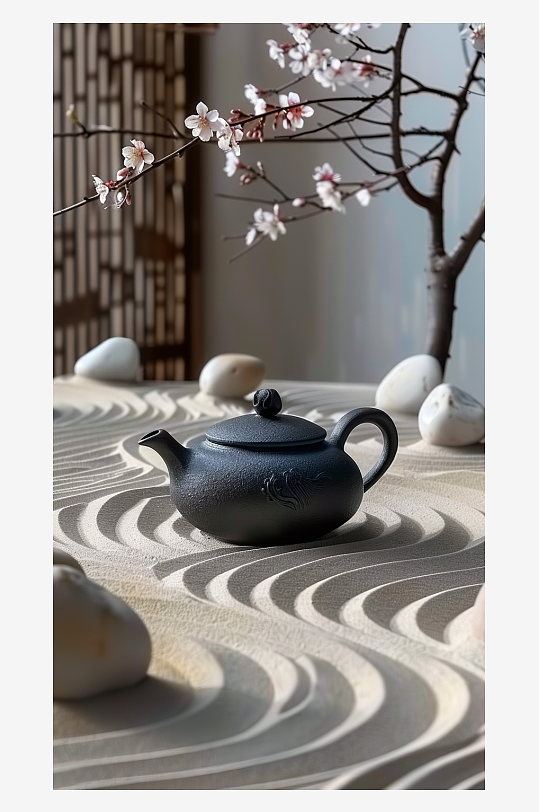 典雅茶壶茶艺场景-众图网