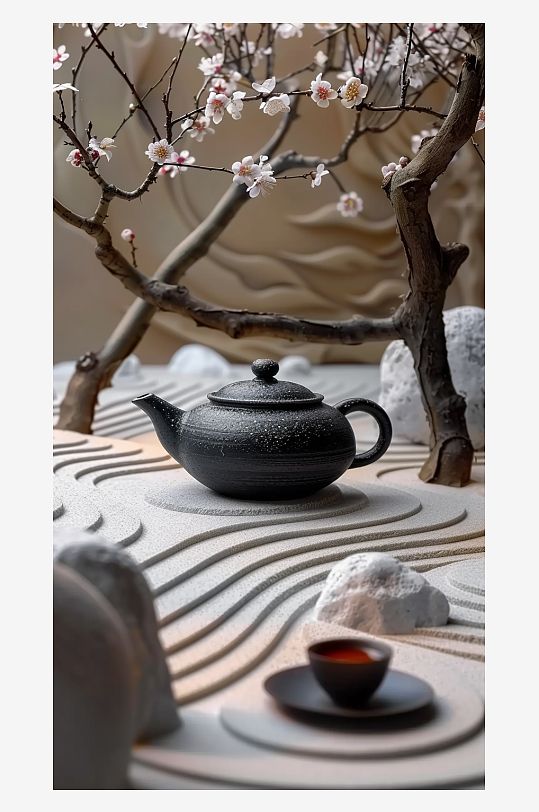 典雅茶壶茶艺场景-众图网