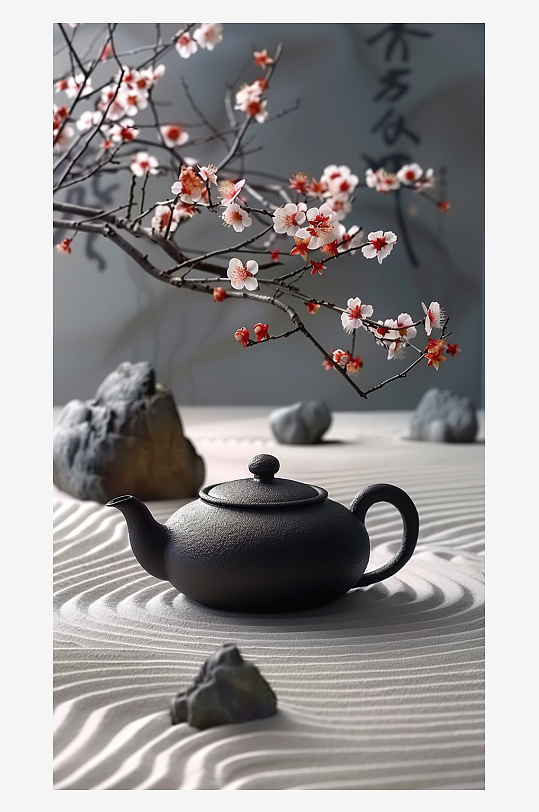 典雅茶壶茶艺场景-众图网