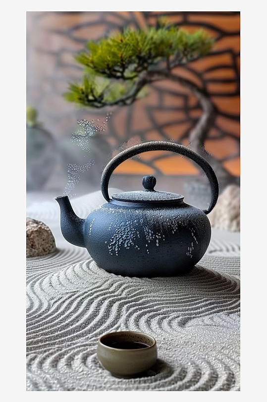 典雅茶壶茶艺场景-众图网
