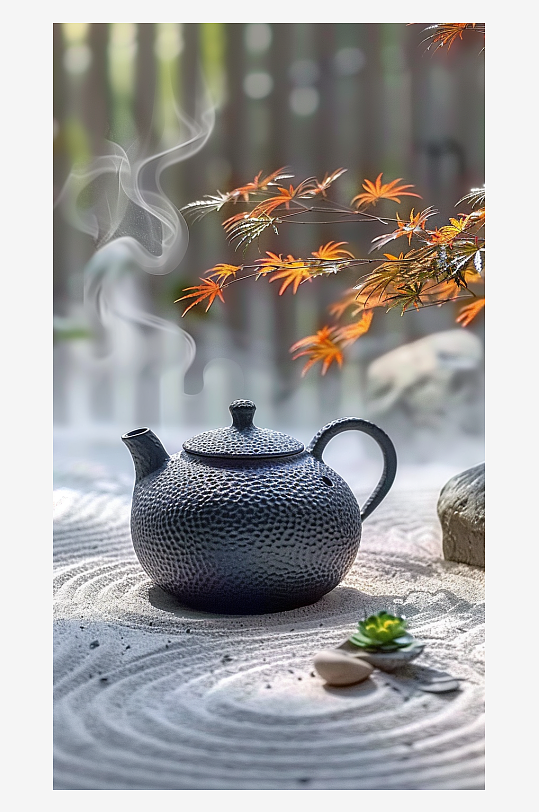 典雅茶壶茶艺场景-众图网