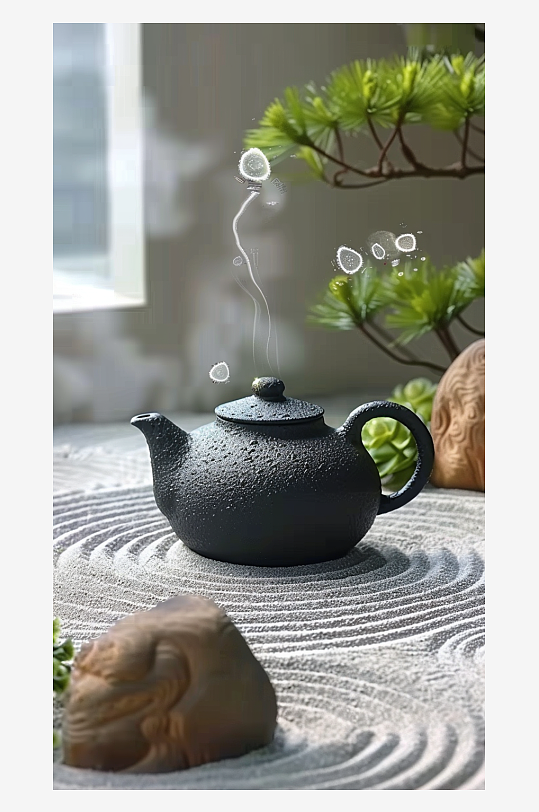 典雅茶壶茶艺场景-众图网