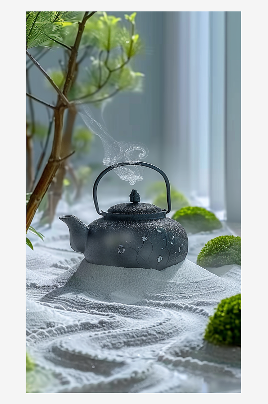 典雅茶壶茶艺场景-众图网