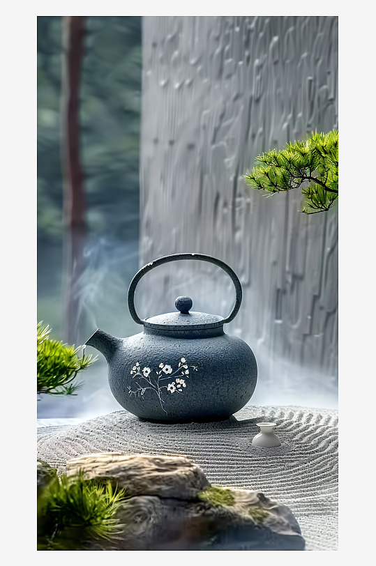 典雅茶壶茶艺场景-众图网