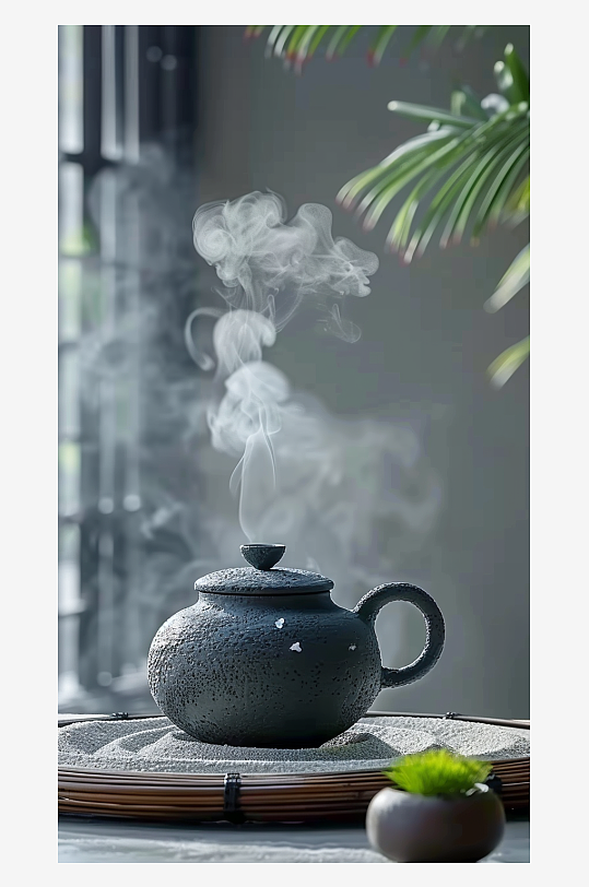 典雅茶壶茶艺场景-众图网