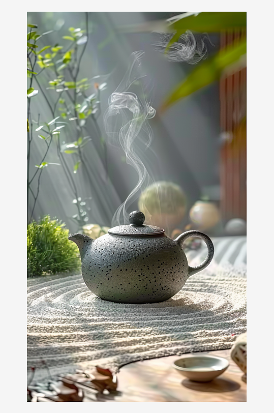 典雅茶壶茶艺场景-众图网