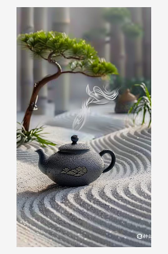 典雅茶壶茶艺场景-众图网