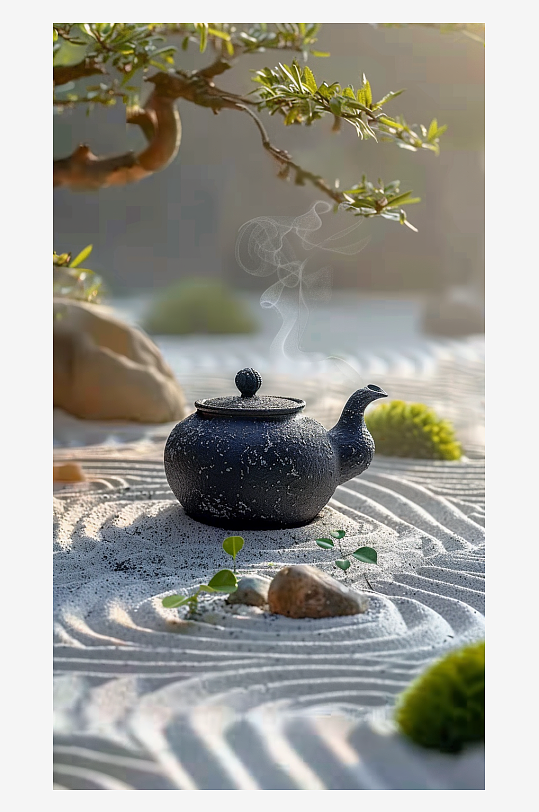 典雅茶壶茶艺场景-众图网