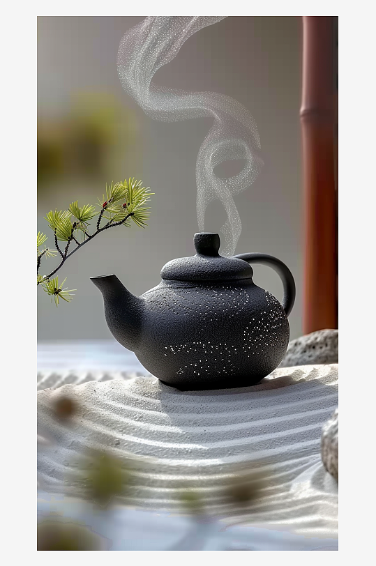 典雅茶壶茶艺场景-众图网
