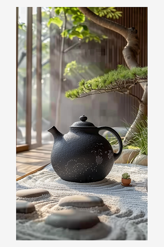 典雅茶壶茶艺场景-众图网