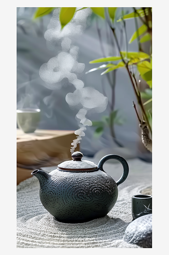 典雅茶壶茶艺场景-众图网