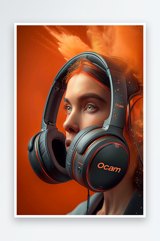 创意头戴式耳机摄影-众图网