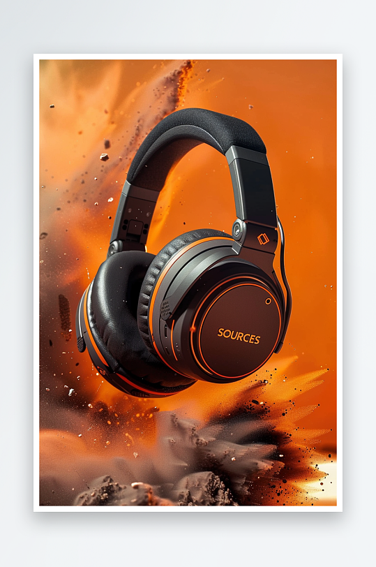 创意头戴式耳机摄影-众图网