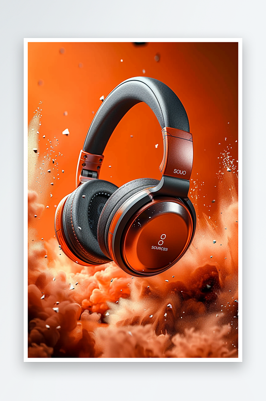 创意头戴式耳机摄影-众图网