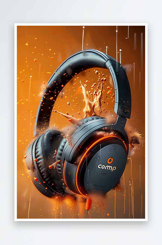 创意头戴式耳机摄影-众图网