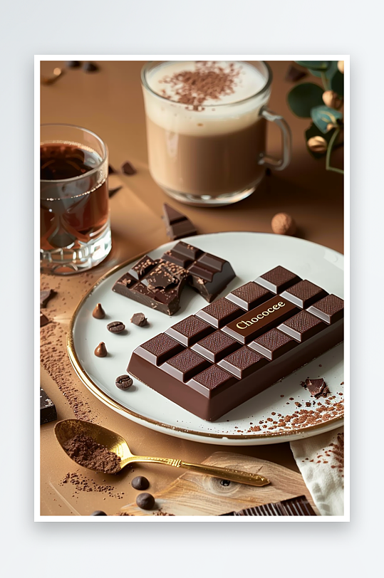 美味巧克力咖啡场景-众图网