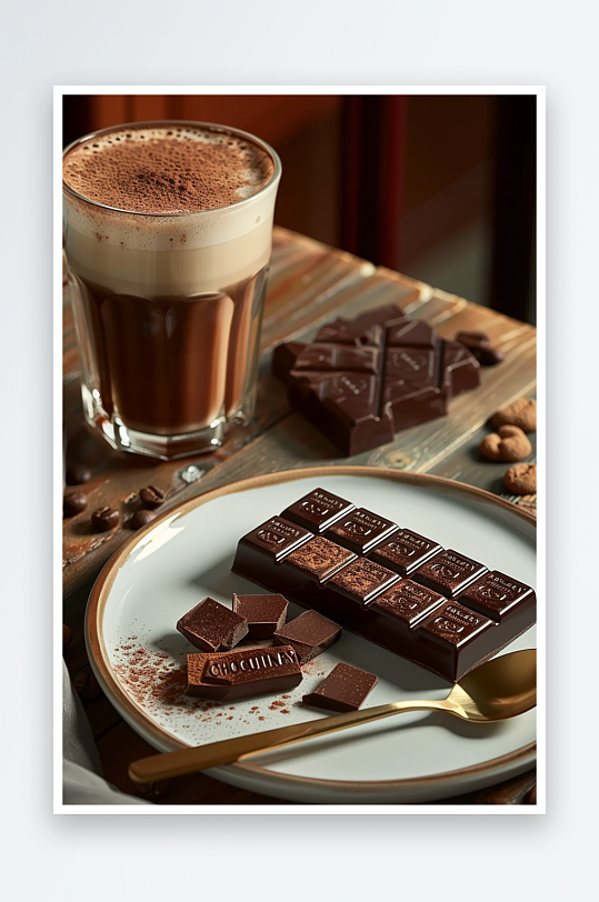 美味巧克力咖啡场景-众图网