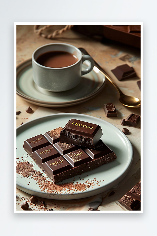 美味巧克力咖啡场景-众图网