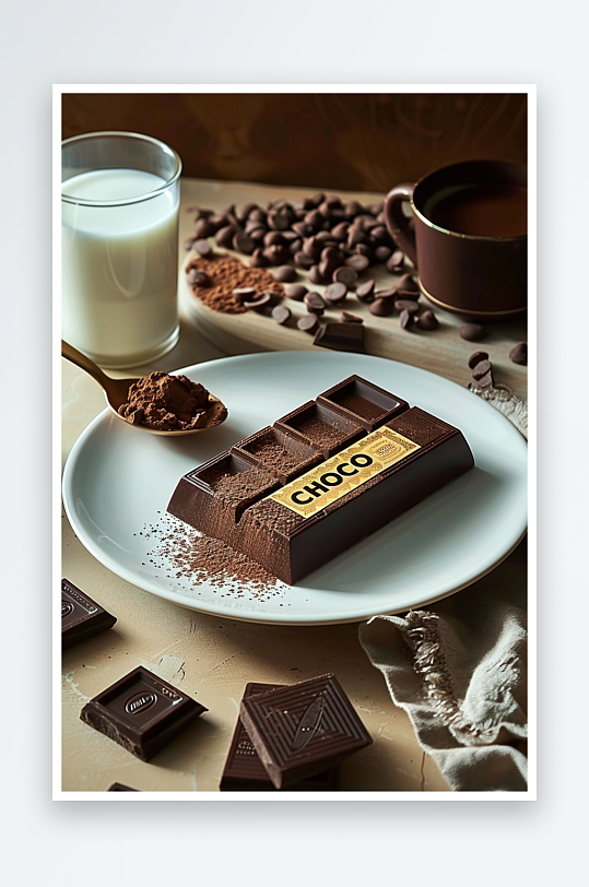 美味巧克力咖啡场景-众图网