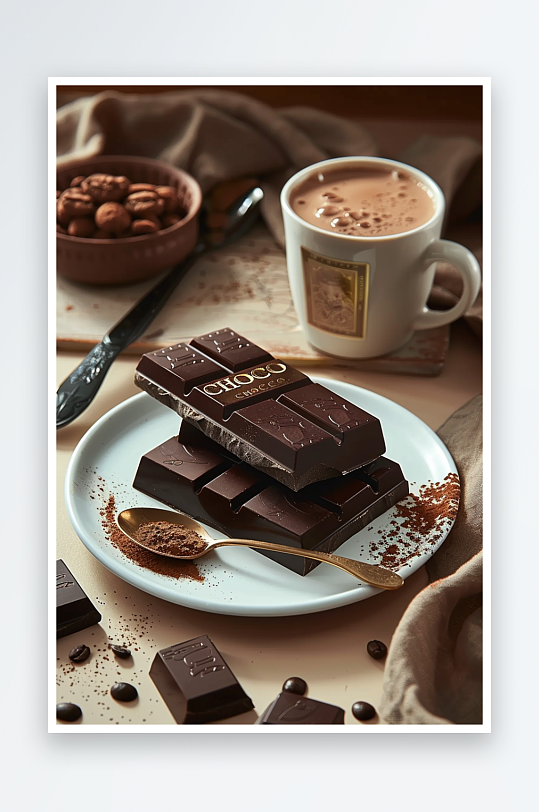 美味巧克力咖啡场景-众图网