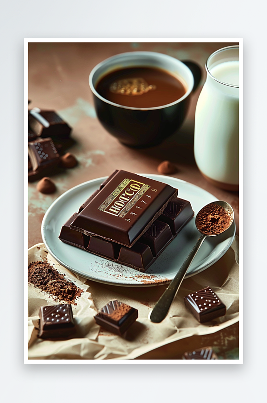 美味巧克力咖啡场景-众图网