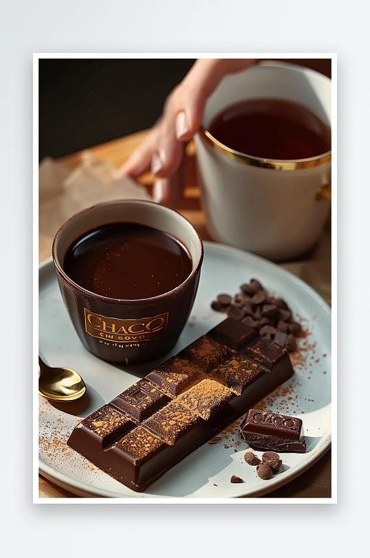 美味巧克力咖啡场景-众图网