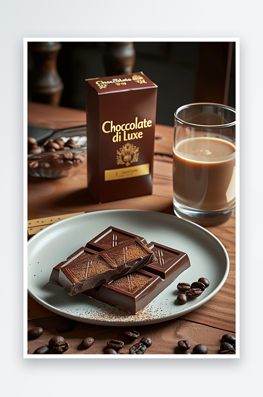 美味巧克力咖啡场景-众图网