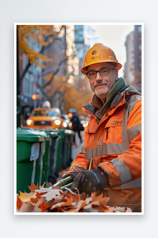 街上打扫卫生的环卫工-众图网