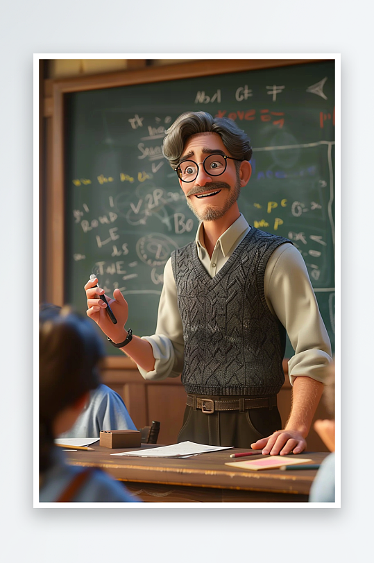 教室中讲课的老师-众图网