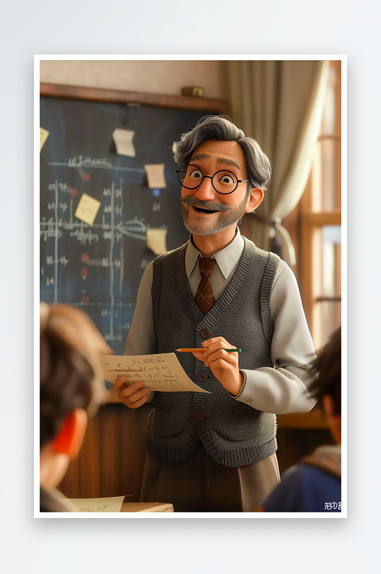 教室中讲课的老师-众图网