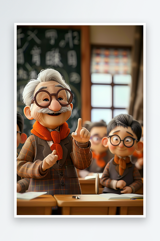 教室中讲课的老师-众图网