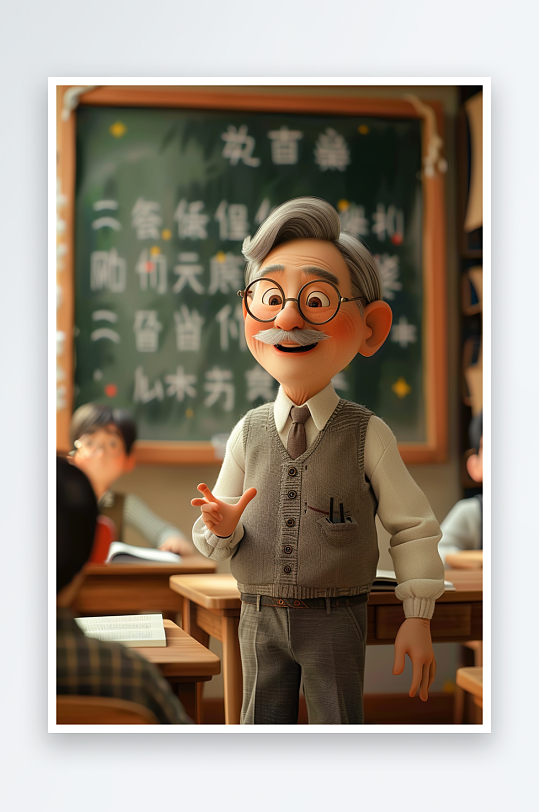 教室中讲课的老师-众图网