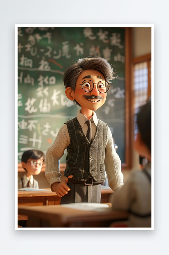 教室中讲课的老师-众图网