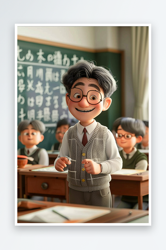 教室中讲课的老师-众图网