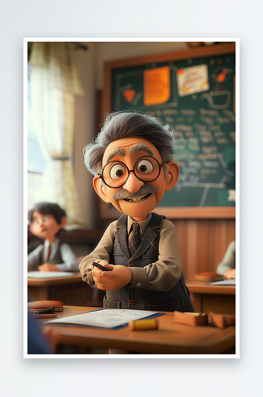 教室中讲课的老师-众图网