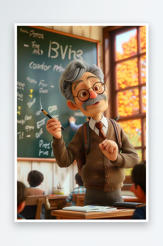 教室中讲课的老师-众图网