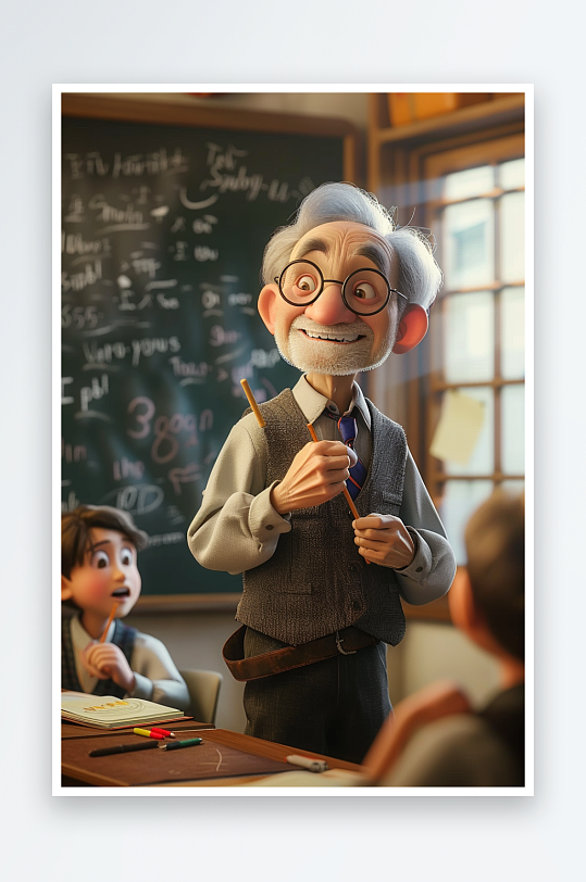 教室中讲课的老师-众图网