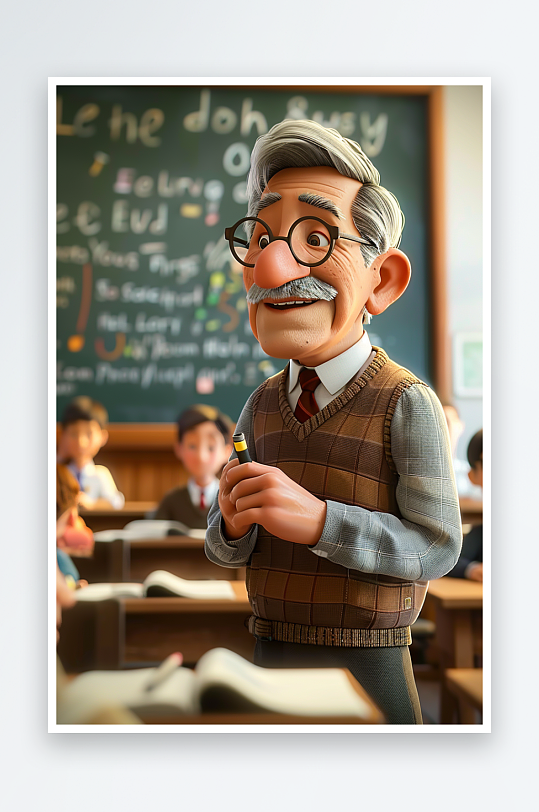 教室中讲课的老师-众图网