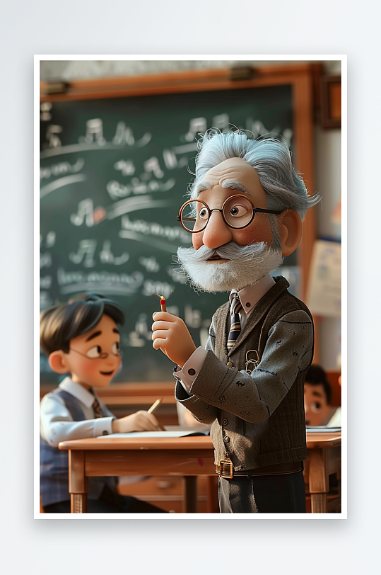 教室中讲课的老师-众图网