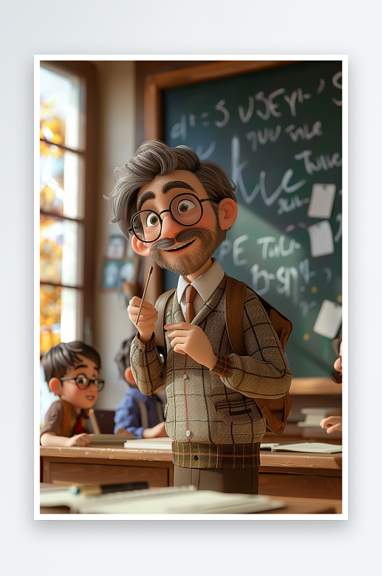 教室中讲课的老师-众图网