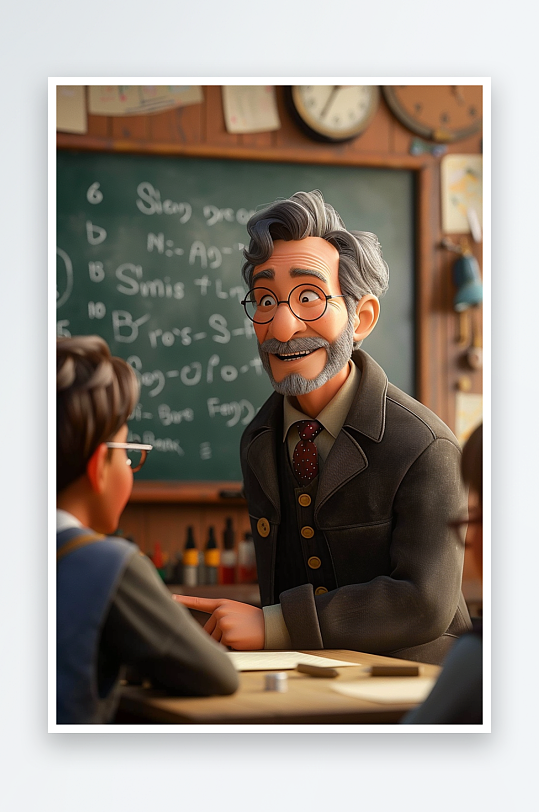 教室中讲课的老师-众图网