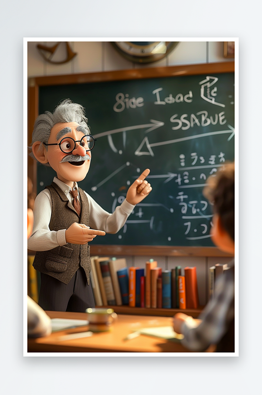 教室中讲课的老师-众图网
